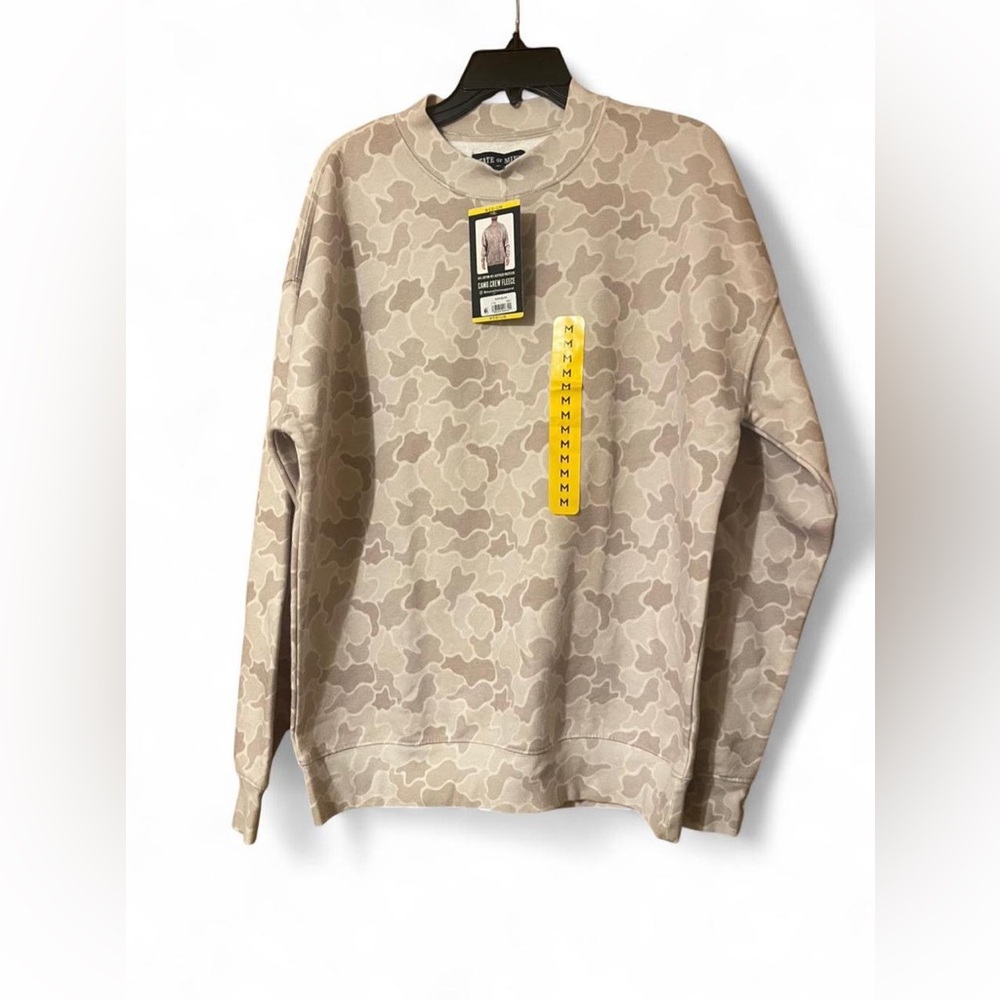 State of Mine Beige Camouflage Crewneck Sweater
